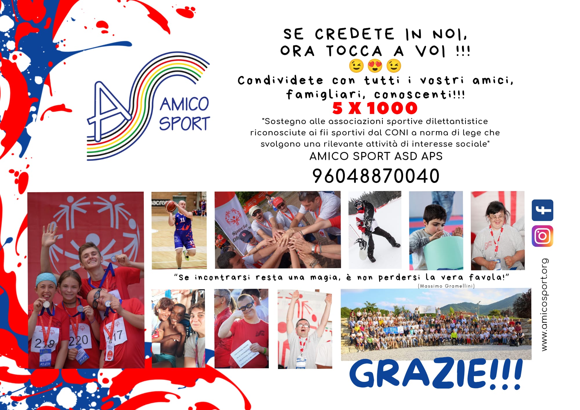 Amico Sport ASD APS – 5x1000 – Codice fiscale 96048870040